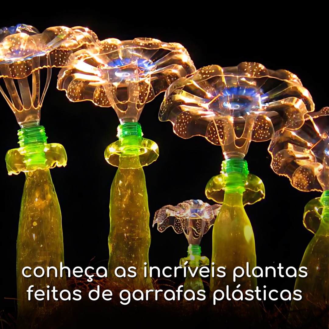 conheça as incríveis plantas feitas de garrafas plásticas