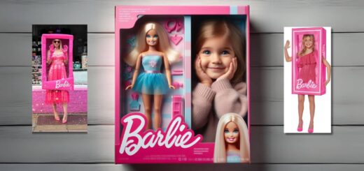 Fantasia de carnaval: caixa da Barbie